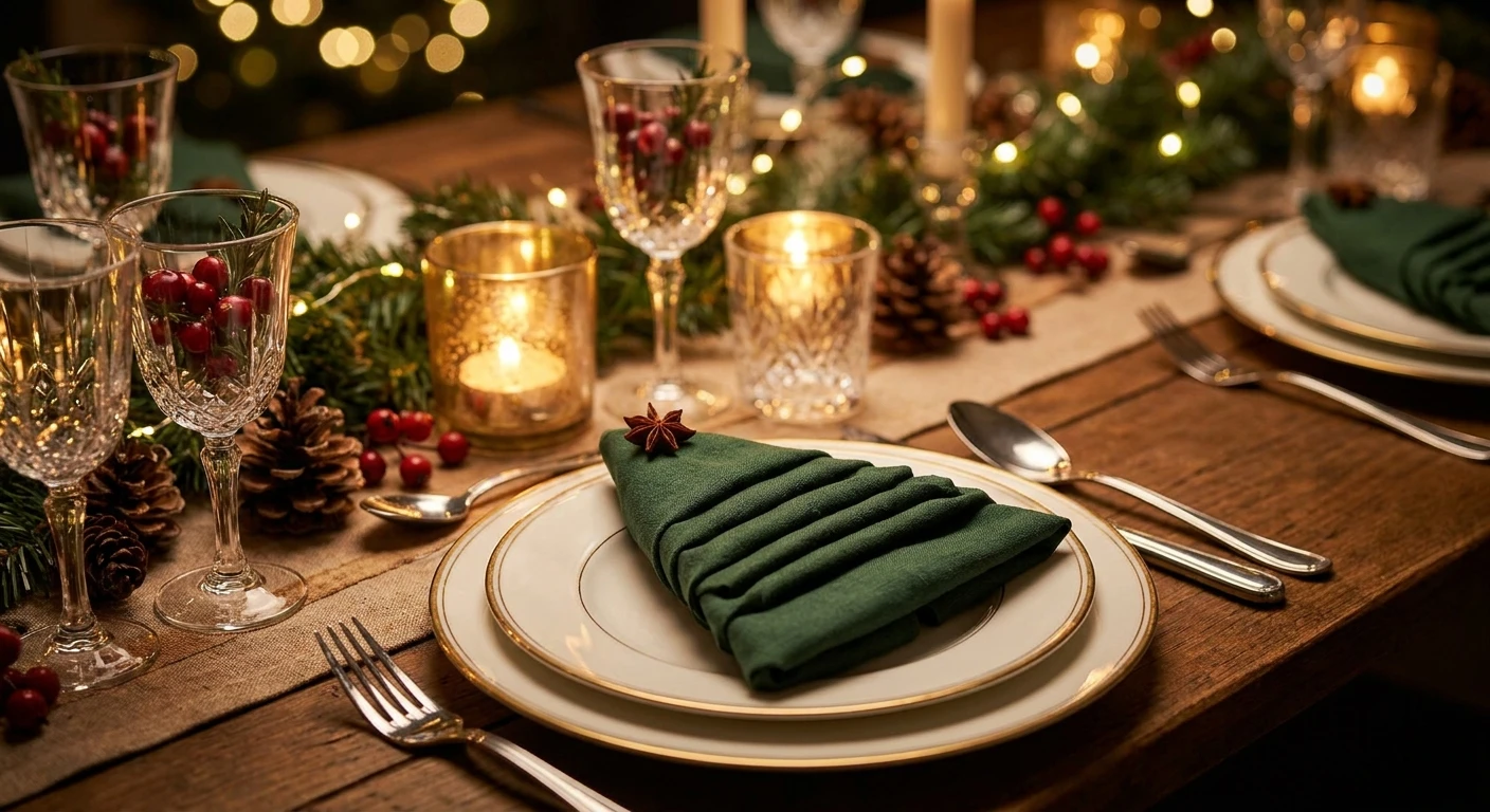 Tannenbaum falten Serviette: Dein Fest